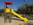 torre gioco con scivolo, scala pioli legno, parco gioco uso pubblico
